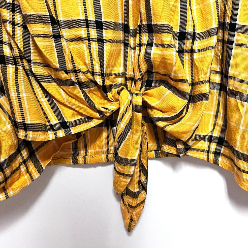 Lane Bryant Classic Crew Neck Tie-Hem Popover Blouse Size 7X 38/40 Plaid NEW - Picture 5 of 8